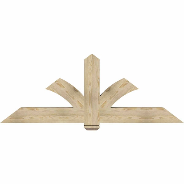 Ekena Millwork Redmond Rough Sawn Timber Gable Bracket, Douglas Fir, 72"W x 27"H x 6"D x 6"F, 9/12 Pitch GBW072X27X0606RED00RDF - main